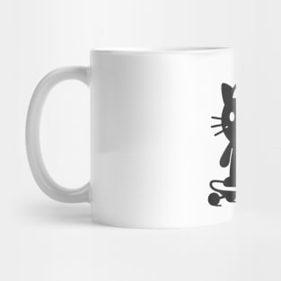 Cool Cat on Wheels: Skateboarding Feline Mug